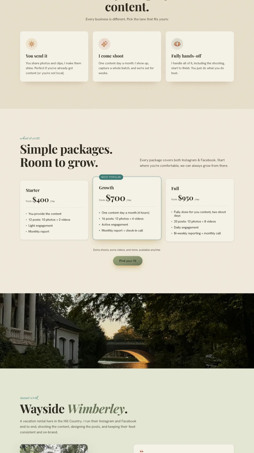 Social by Marly pricing page, a Stravity Studio build