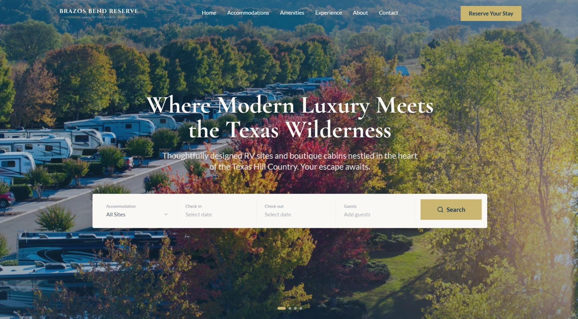 Brazos Bend concept website
